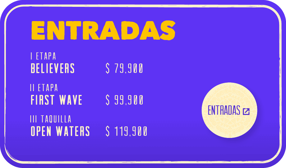 Entradas a eventos de entretenimiento y festivales, con diferentes etapas y precios adaptados a cada experiencia. Compra tus tickets para disfrutar del evento en la mejor ubicación y precio.