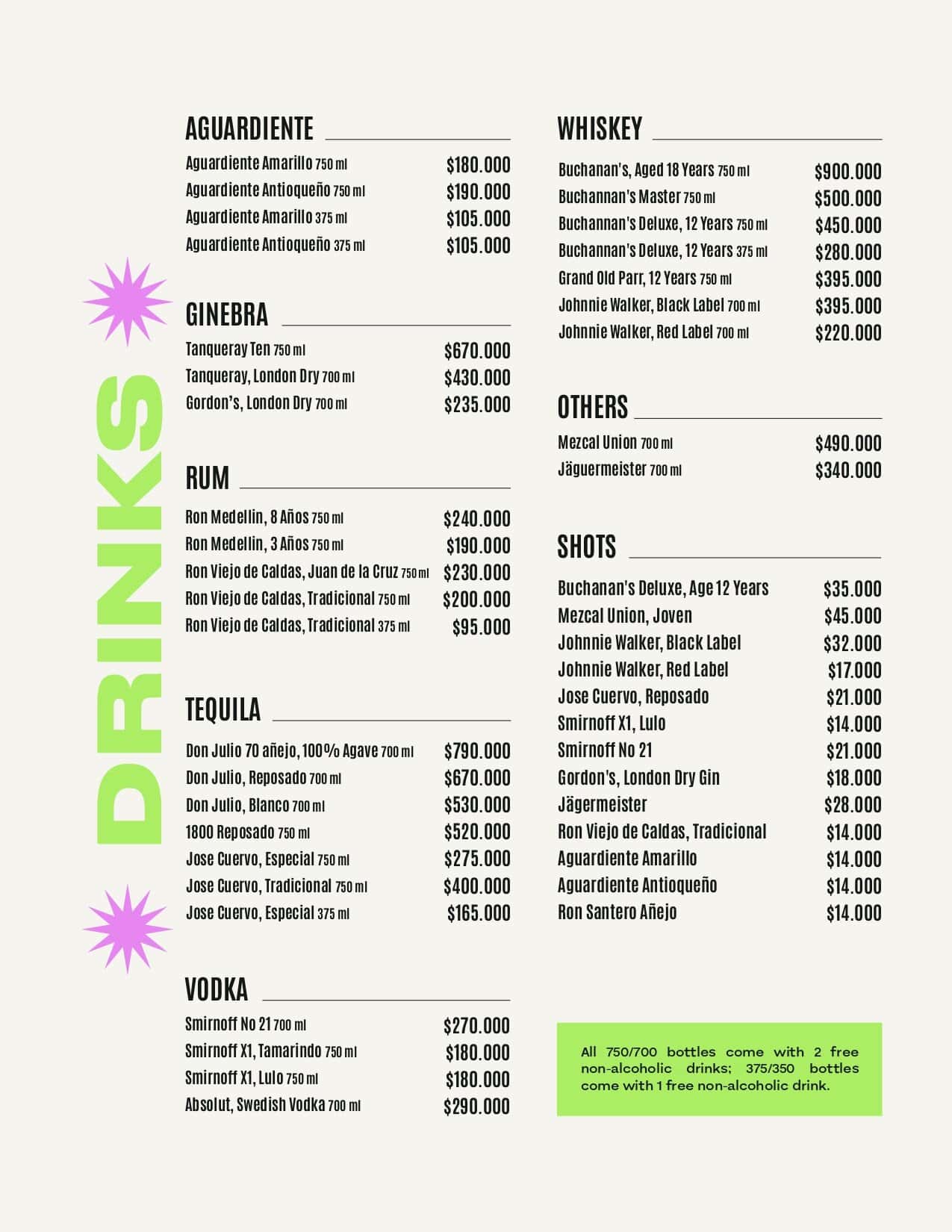 Disfruta de una variedad de cervezas artesanales, rones, tequilas y vodkas en nuestro establecimiento, con opciones para todos los gustos y preferencias.